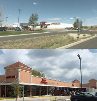 A shopping center in Texas and in Wyoming